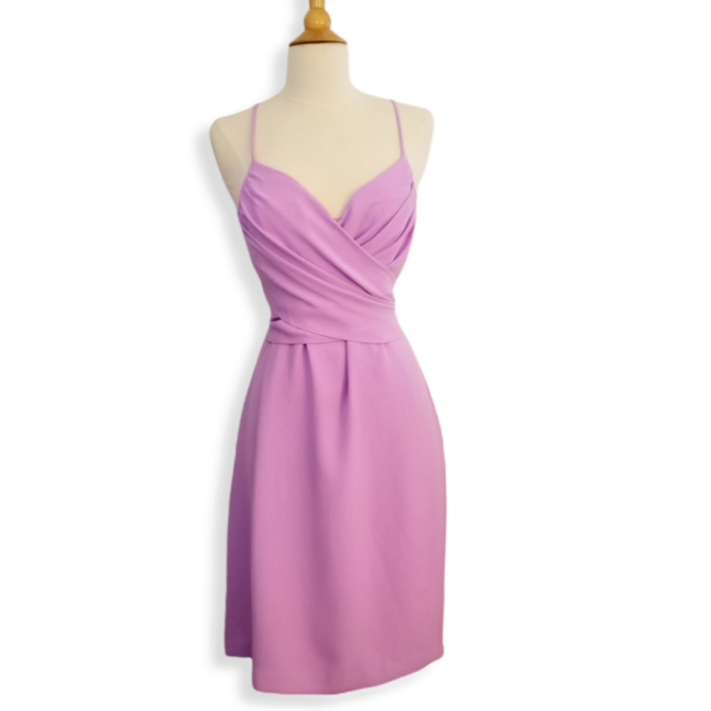 TRINA TURK CONVERTIBLE LAVENDER SLEEVELESS CHIFFON DRESS SIZE 12 NWOT